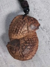 Netsuke Inro  Hand-Carved fish pendant yin yang Japanese 