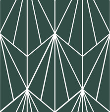 Floorpops FP3926 Beryl Peel Stick Floor Tiles, Green Emerald