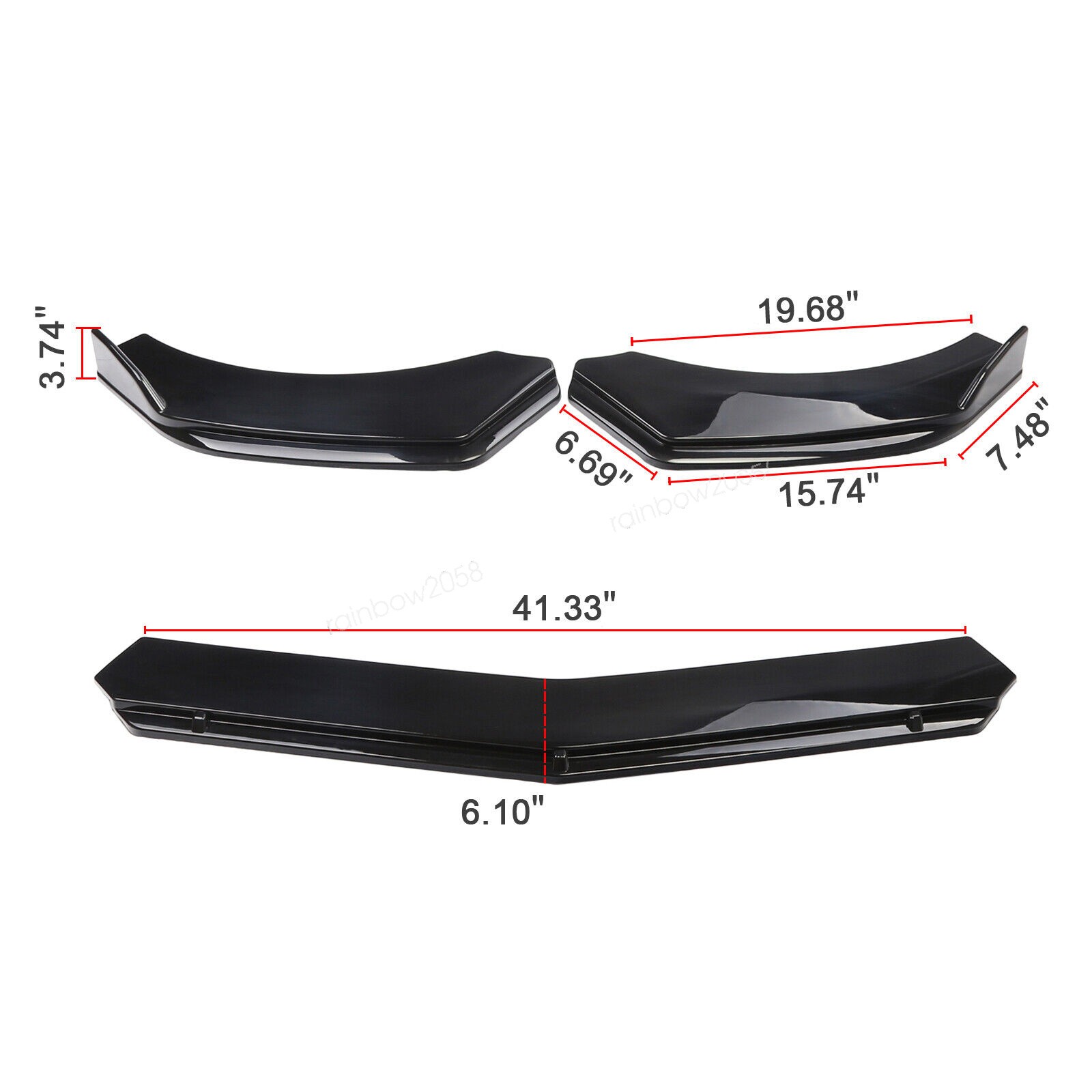 Audi R8 Front Left, right Rods Pair Black