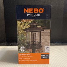 Nebo LED All-Weather Metal Round Crackle Glass Path Light Oil-Rubbed Bronze #3