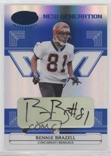 2006 Leaf Certified Materials Mirror Blue Signatures Bennie Brazell Auto k4s