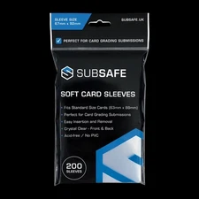 SubSafe Soft Card Sleeves High Quality Standard Penny  Perfect for Grading (200)