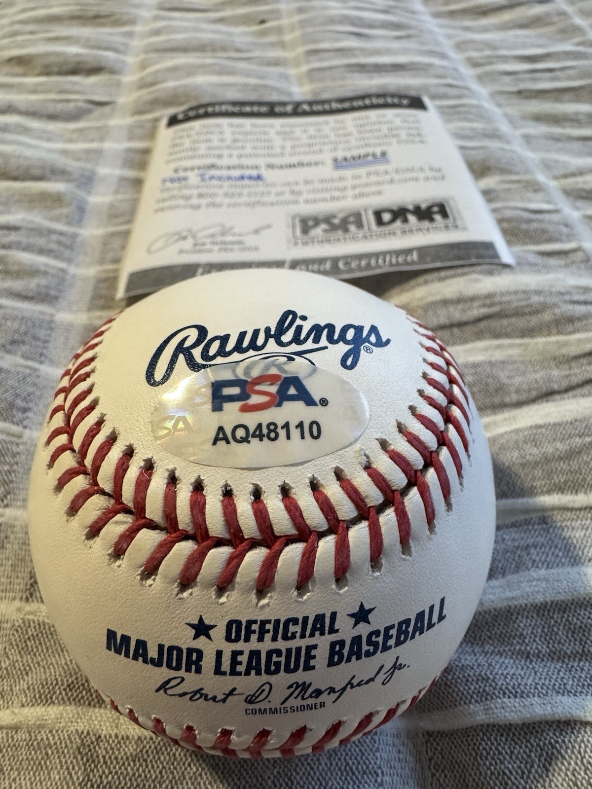 PETE CROW ARMSTRONG SIGNED BASEBALL PSA COA AUTHENTIC AUTOGRAPH CUBS RAWLINGS  view 3