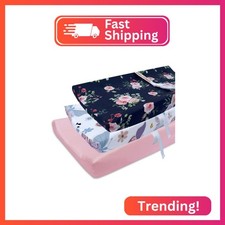 AMROSE 3 Pack Easy Care Changing Pad Covers, Ultra Soft Microfiber Diaper Change