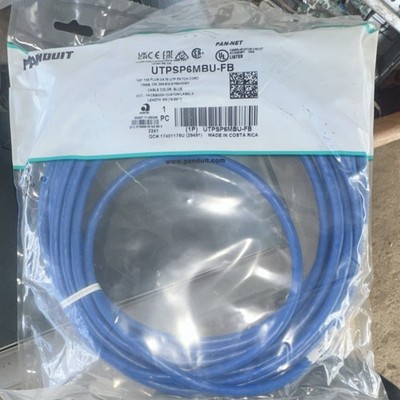 Panduit Cat6 UTP Patch Cord RJ-45 6M Blue Round Cable UTPSP6MBU-FB