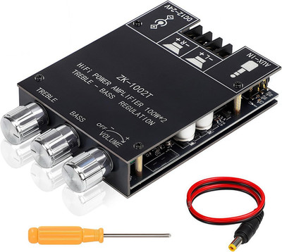 ZK-1002T Bluetooth 5.0 Stereo Amplifier Board, 200W Hifi 2.0 Channel Mini Audio 
