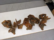 50 of 1950's Vintage Patina Metal Trunk Luggage Chest Outside Corner Protector