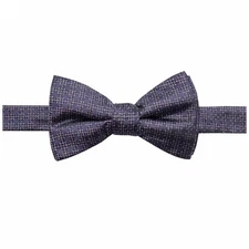 RYAN SEACREST DISTINCTION Purple Cambria Neat Geometric Silk Pre-Tied Bow Tie