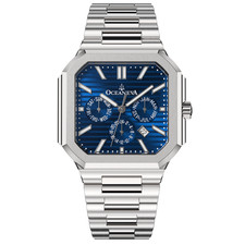 Oceaneva Men's Tenuis Automatic Calendar Thin Watch - Blue Dial