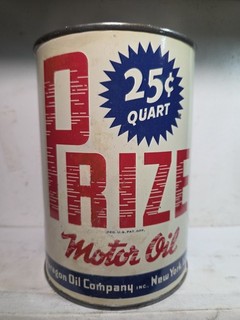 Motor Oil Qt Can Vintage Prize 25c
