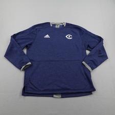 UC Davis Aggies Sweater Mens Medium Blue Adidas Baseball Player Team Issue NCAA