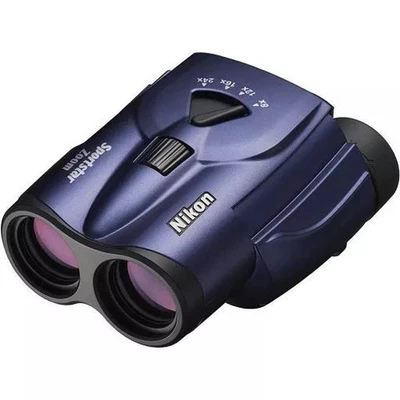Jumelles Nikon Sportstar Zoom 8-24x25 bleu foncé BAA870WC étui sangle en... - Photo 1/4