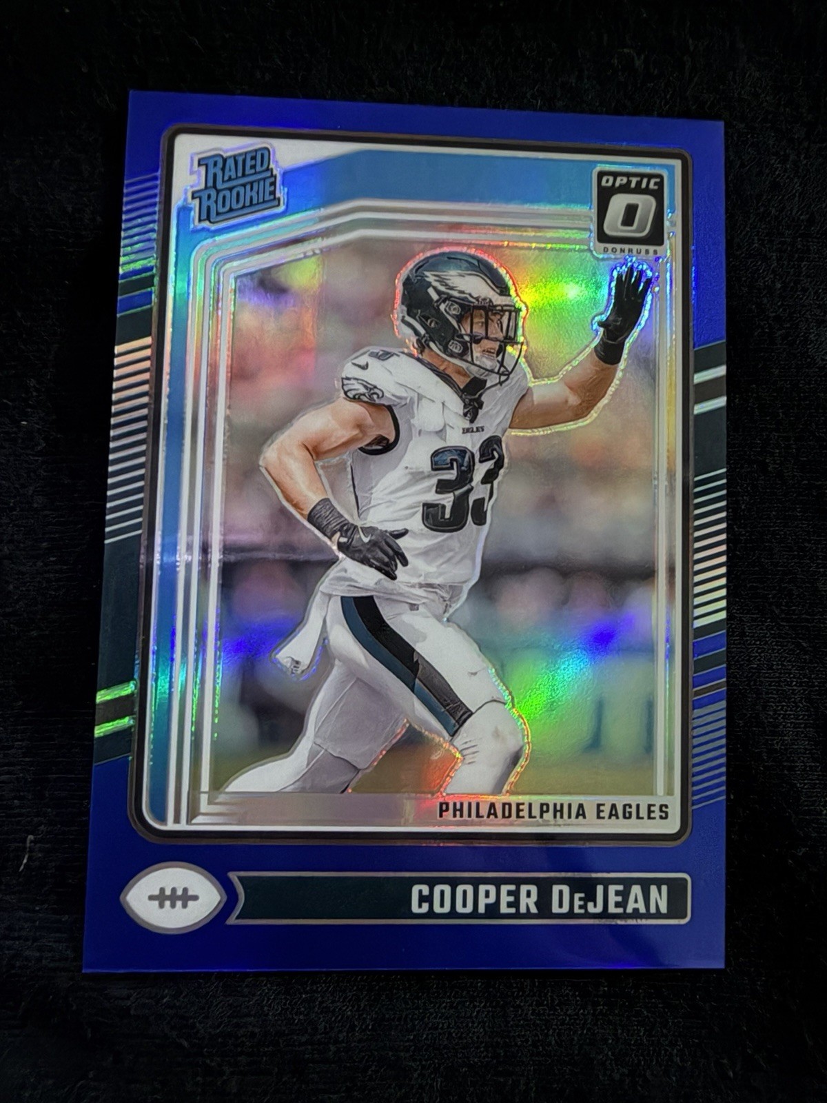 2024 Panini Donruss Optic Blue Prizm Cooper DeJean #221 /199 Eagles NFL