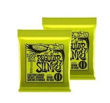 Ernie Ball Electric Guitar Strings - Regular Slinky Nickel Wound 10-46 - 2 Pack