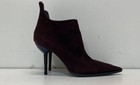 Via Spiga Burgundy Navy Suede Pointed Toe Stiletto Ankle Boots Size 6 M — photo 3