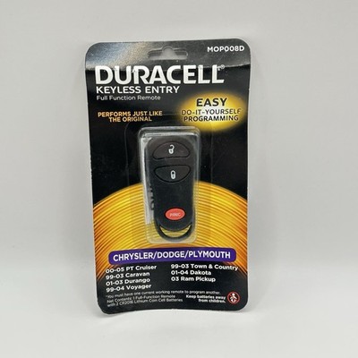 New Duracell Keyless Entry Full Function Remote MOP008D New