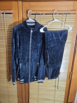 Vintage 90s Y2K Koman Hip Hop Rap Velour Tracksuit Set 2 Pc XL