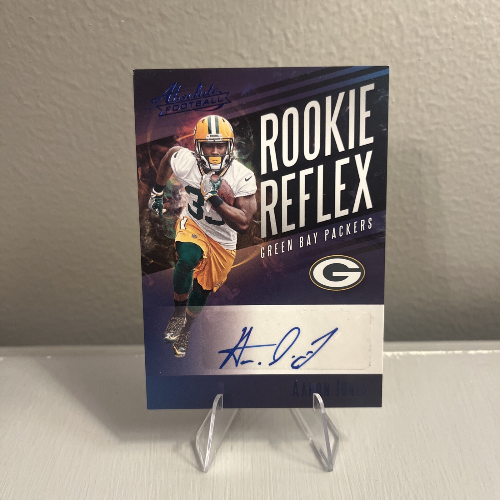 Aaron Jones Panini Absolute Rookie Reflex Signature #RRAJS Blue