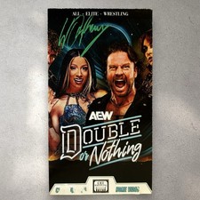 RARE AEW Autographed by Will Ospreay Custom Double Or Nothing VHS JSA Certified