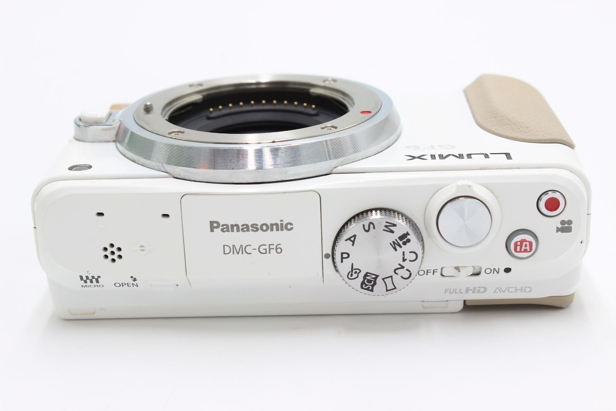 Panasonic Lumix DMC-GF6 Mirrorless Camera Body White 7179 Shots