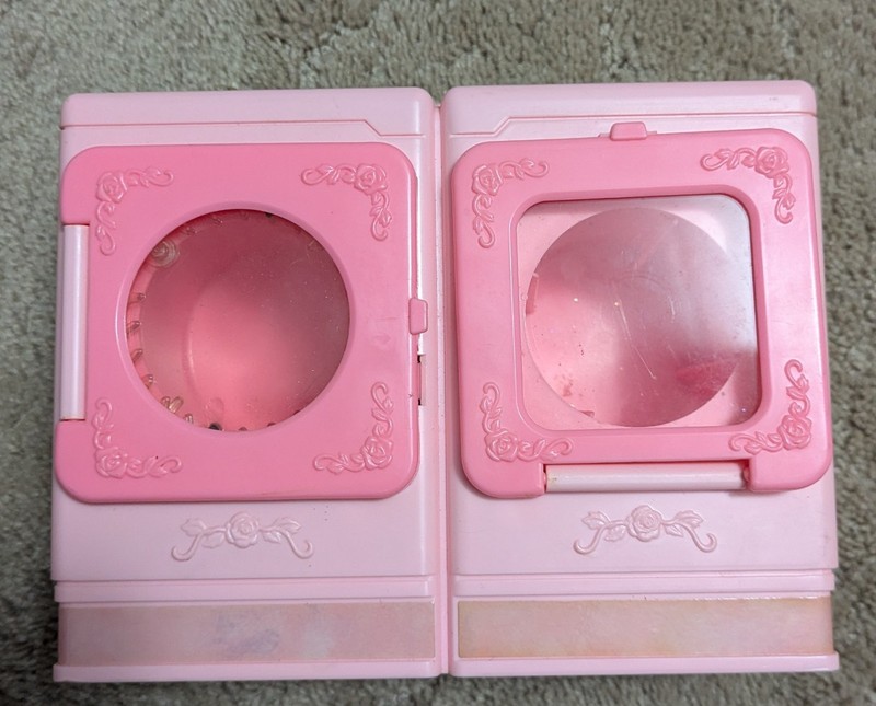 Barbie Washer & Dryer Laundry Sweet Roses  Vintage 1990 Not Working