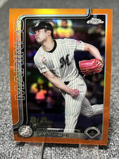 /25 WBC/MLBNEXT Atsuki Taneichi Lotte Marines Orange Refractor Topps NPB 2025 RC
