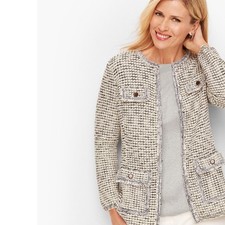 NWT Talbots jacquard sweater jacket size small