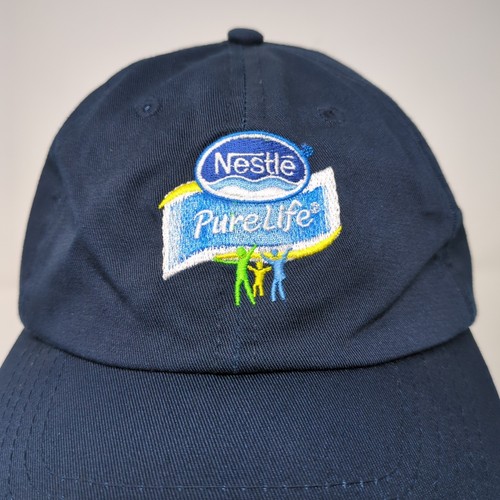 Nestle Pure Life Navy Blue WearGuard Adjustable Strap Baseball Cap Hat - Picture 3 of 14