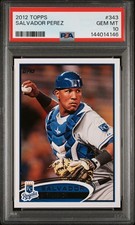2012 TOPPS #343 SALVADOR PEREZ PSA 10
