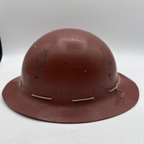 Cappello rigido di sicurezza vintage anni '40 marrone minatore tesa intera fibra di vetro Skullgard - Foto 3 di 20