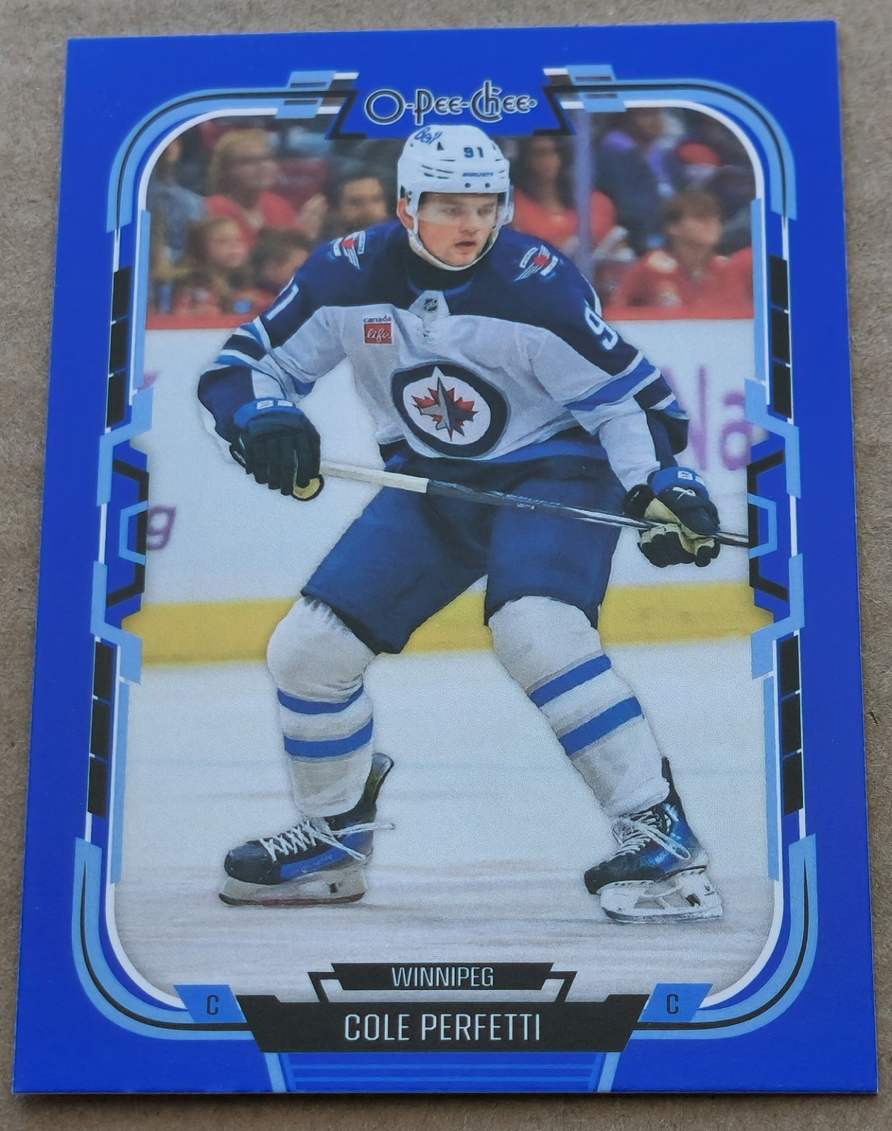 2025-26 O-Pee-Chee Blue #25 Cole Perfetti Winnipeg Jets