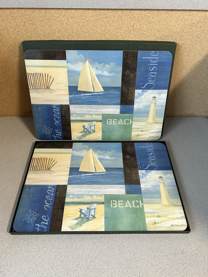 Place Mat set of 4 Jason Make The Occasion Coastal Breeze Beach scene Cape Cod - Image 2 of 4