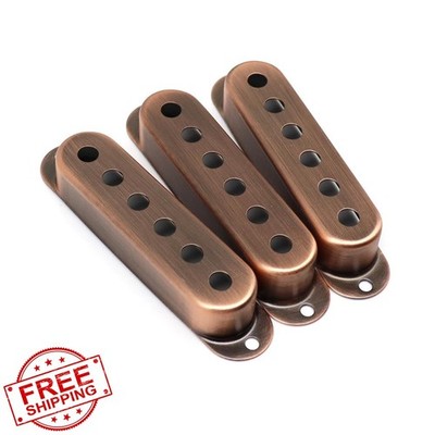 ROZILO 3Pcs Copper Single Coil Pickup Covers 52mm Ring Stratocaster
