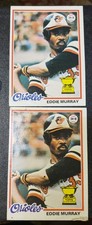 Lot Of 4 Eddie Murray MLB Baseball Cards Including 2 Rookies. 1978, 86, 90 Topps
