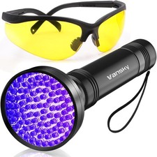 Vansky Air Conditioner Leak Detection: 100 LED Car AC UV Dye Leak Detector Kit w