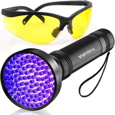 Vansky Air Conditioner Leak Detection: 100 LED Car AC UV Dye Leak Detector Kit w