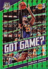 2019-20 Panini Mosaic #7 LeBron James Got Game? Green