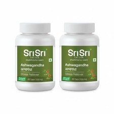 Sri Sri Tattva Ashwagandha 500mg 60 Tabs x2