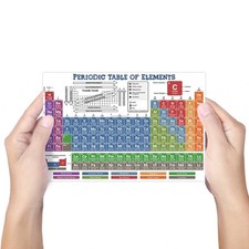 6x9"Periodic Table of Elements Chart Poster Small LAMINATED, Chemistry Reference