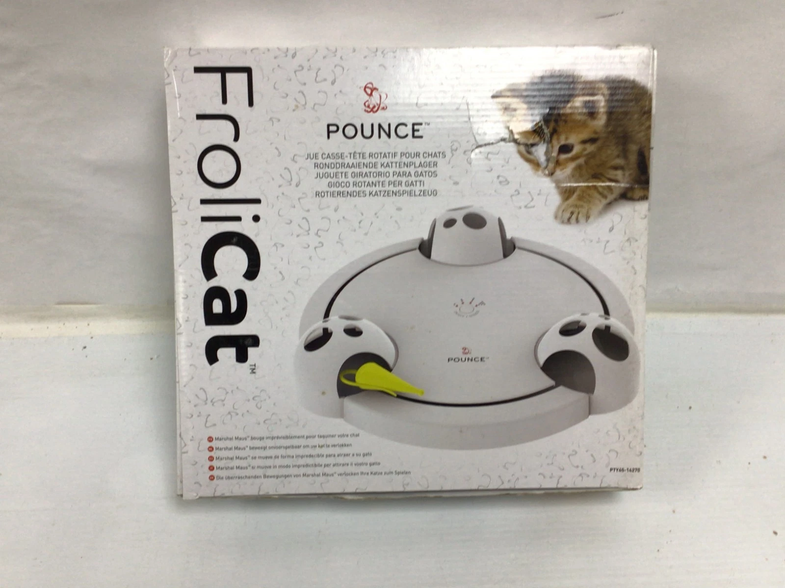 Pounce Cat Toy, Interactive Automatic Toy Adjustable Electronic Battery Operated