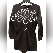 "Calvin Klein" Sz.L. Kids or Small Adult, Black Casual Dress Good Cond. 22 p2p..