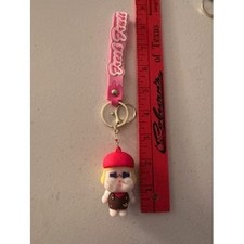 Unbranded Crybaby Doll Keychain Fresh Fruit Pink Wristlet Strap Charm Red Beret