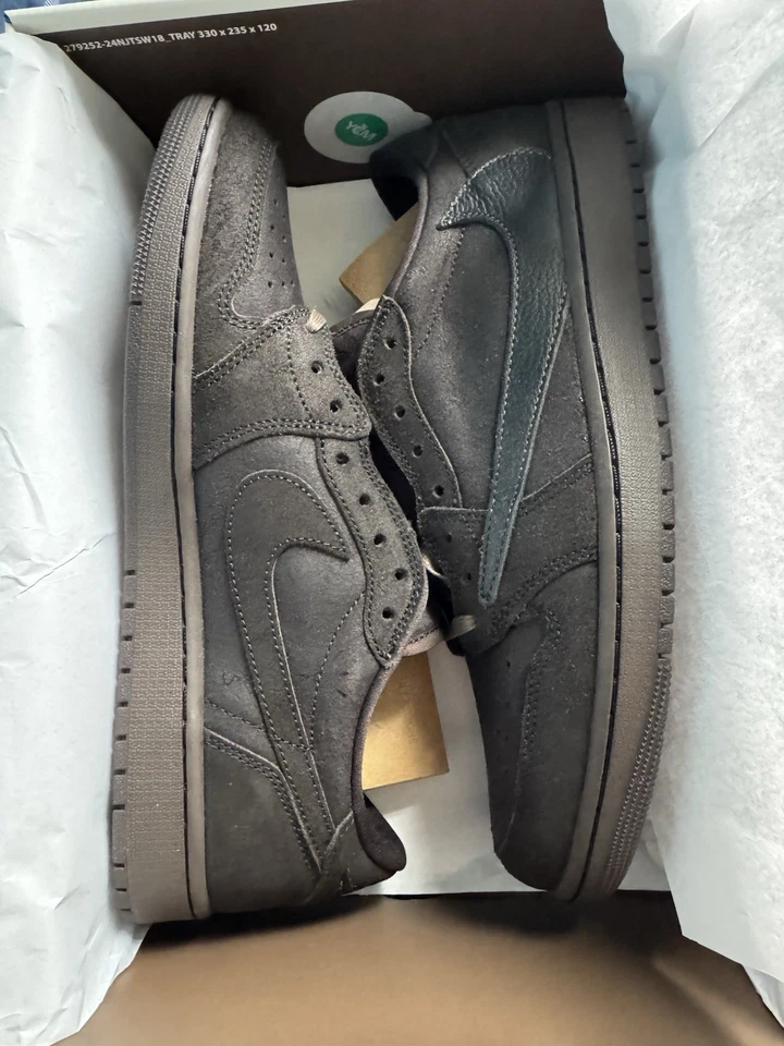 Size 12 - Travis Scott x Air Jordan 1 Retro OG SP Low Velvet Brown - Image 2 of 4
