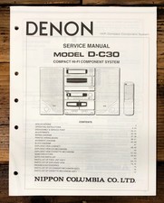 Denon D-C30 Stereo Service Manual Original