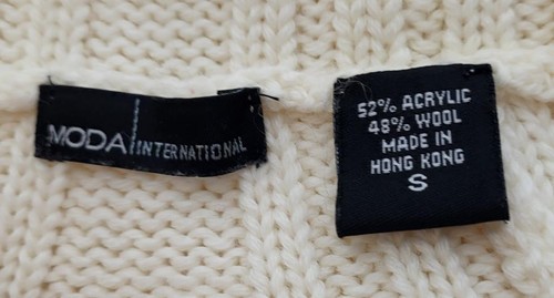 Suéter con Capucha Cuello en V S Tejido Crema Moda Internacional Manga Larga Suave Para Mujer - Imagen 4 de 4