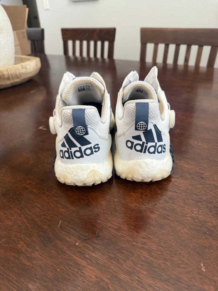 Zapatos de golf Adidas Codechaos 22 BOA blancos azul marino GX3938 para hombre talla 10,5” Foto 3 de 4