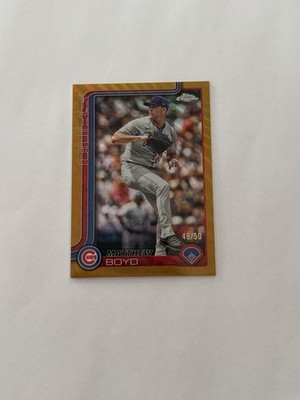 2025 Topps Chrome Update Matthew Boyd GOLD WAVE REFRACTOR/50 #USC184 Chicago