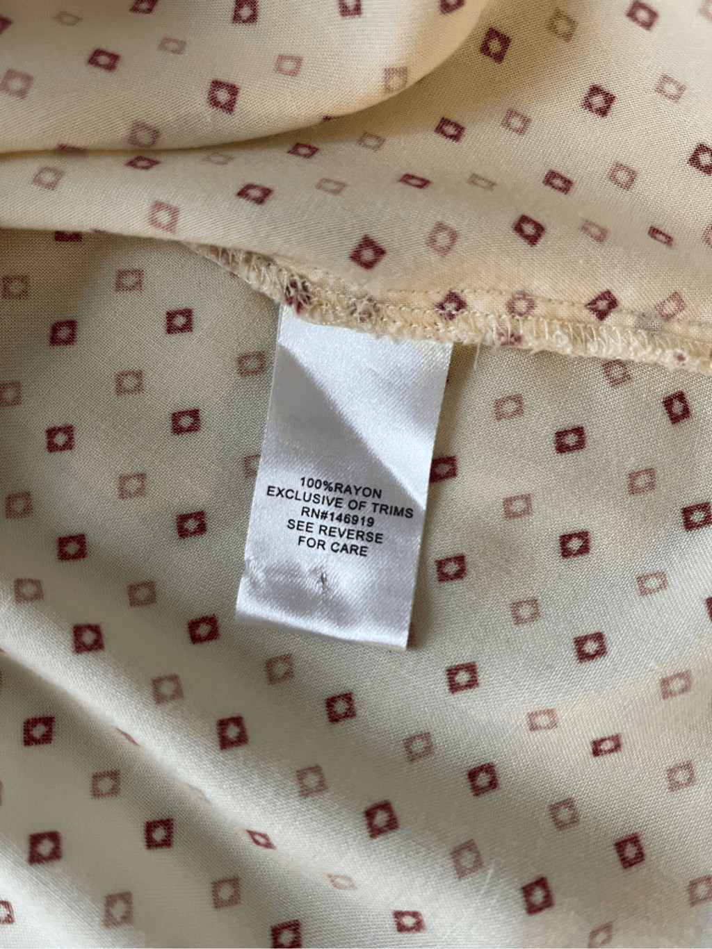 Cloud Chaser cream and maroon patterned boho long… - image 8