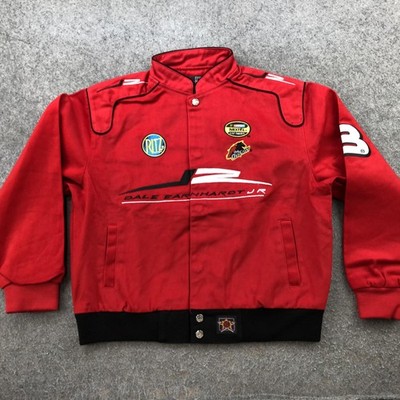 Vintage NASCAR Jacket Boys XL Red Dale Earnhardt Jr 8 Ritz Racing
