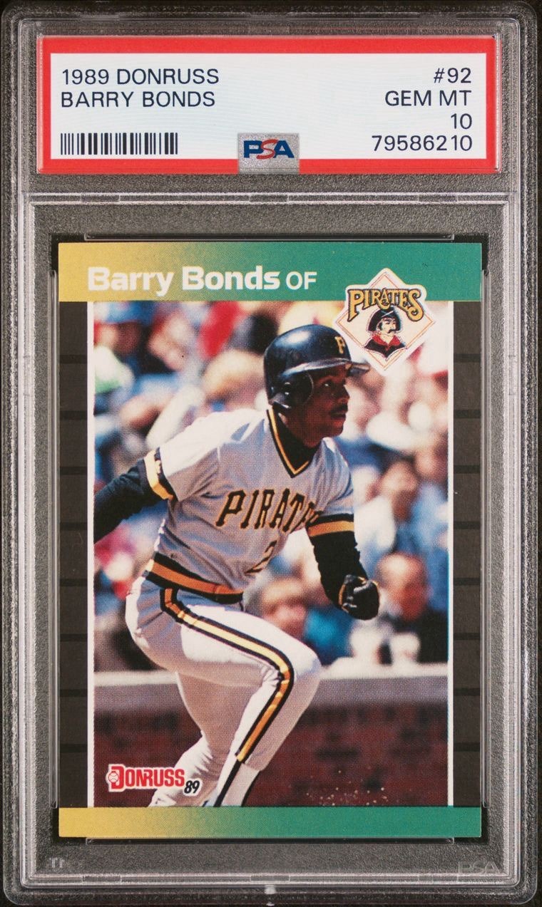 Barry Bonds 1989 Donruss #92 PSA 10 GEM MINT Pirates Low Pop 169